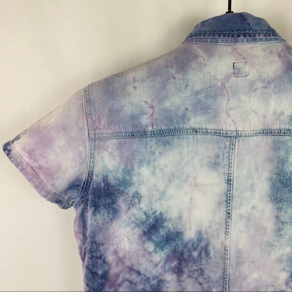 CUSTOM Gap Reverse Tie Dye Snap-Up L - Picture 7 of 12